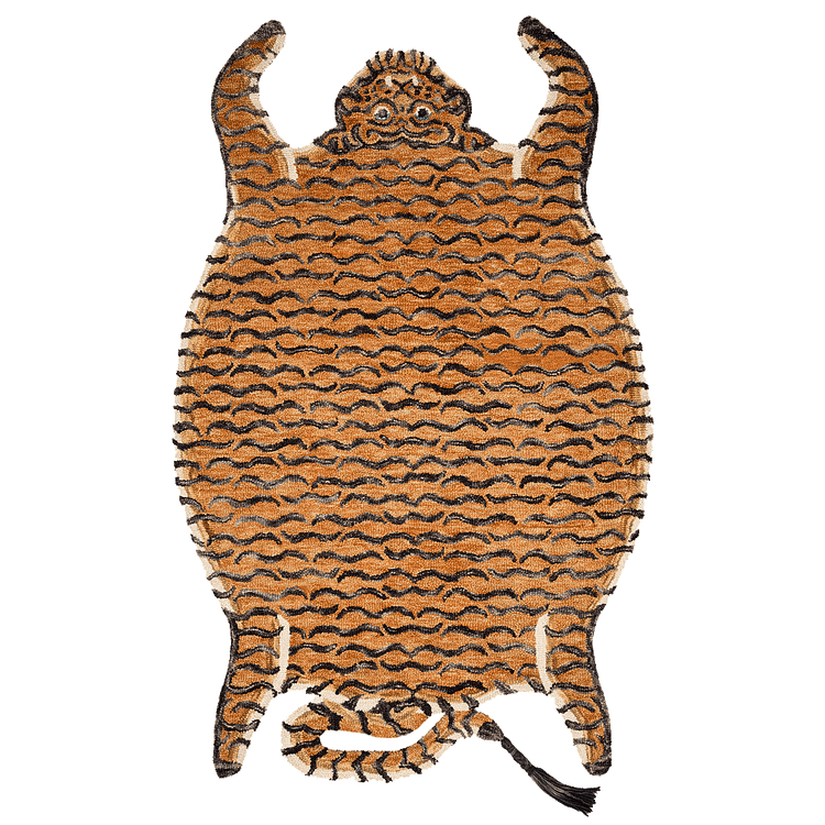 Chubby Tangerine Tiger Rug by Justina Blakeney® X Loloi