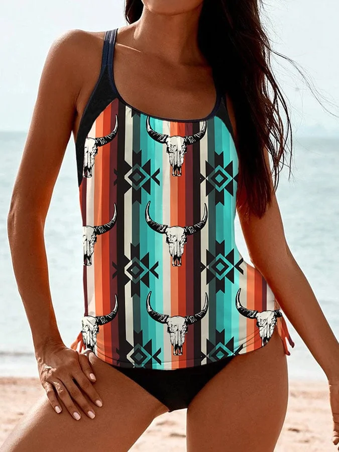 Country Western Two-Piece Tankini Set