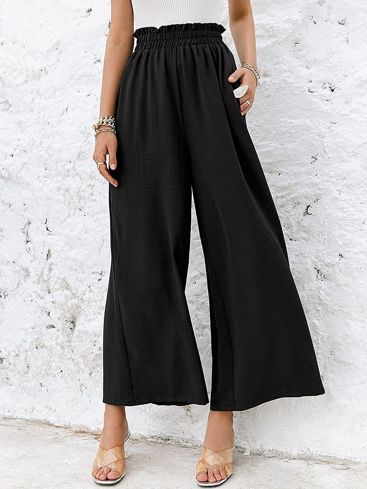 Pantalones anchos de cintura alta