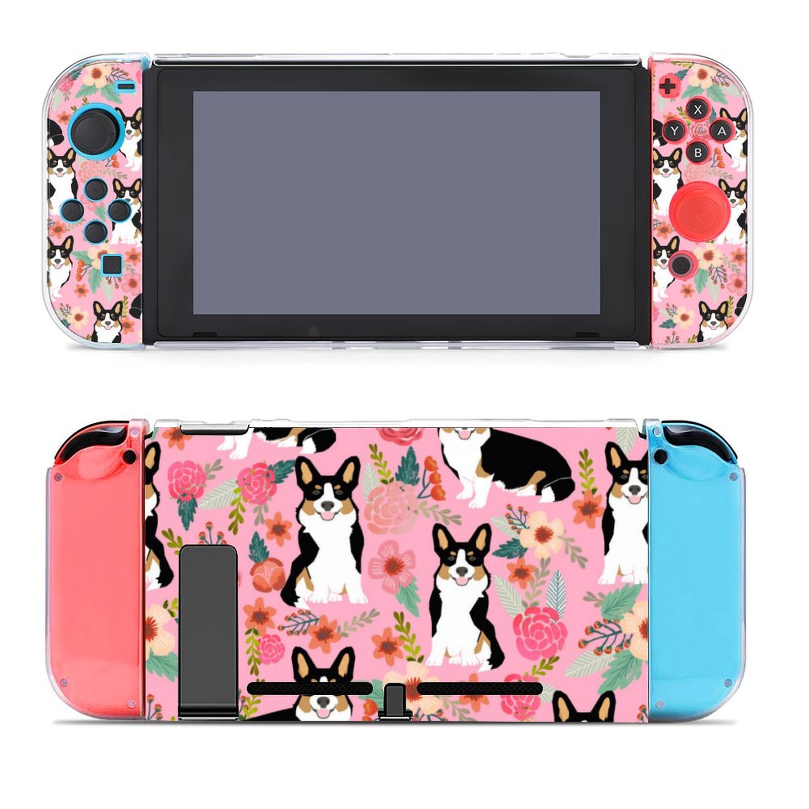 Tri colored corgi floral cute corgi gift Case for Nintendo Switch Cover Protective Case  Coolcoshirts