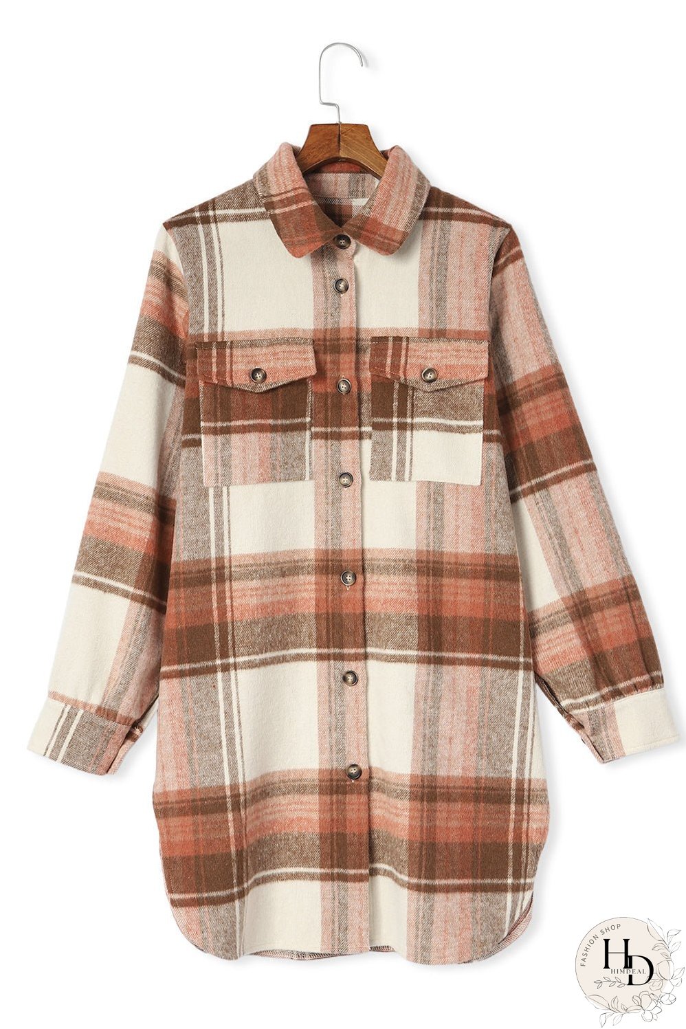 Warm Plaid Shirt Jacket for Fall