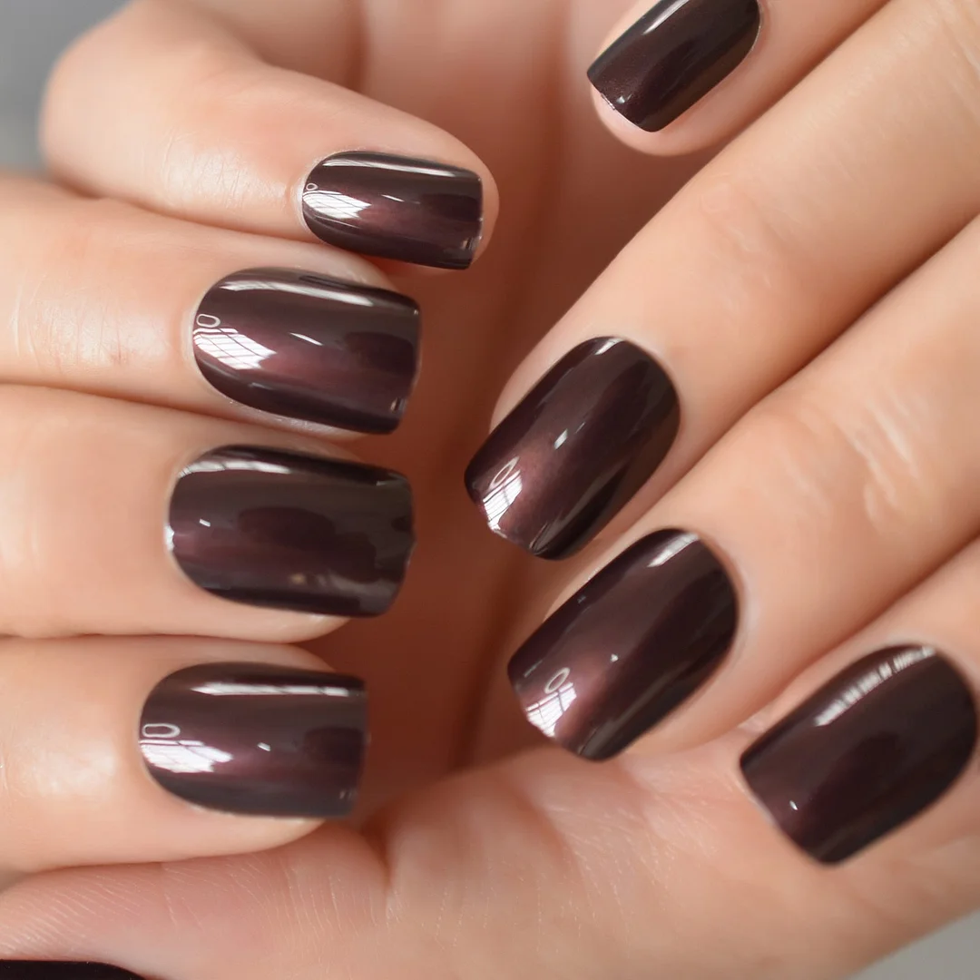 24Pcs/Set Grey Marble Design Lady Nails Acrylic Full False Nail Tips Nail Art Fake Nails Tools + Duo Side Sticker Z141-Nail Inspo