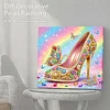 (25x25cm)DIY High Heel Framed Handmade Pearl Painting Art Craft Kit Living Home Decor