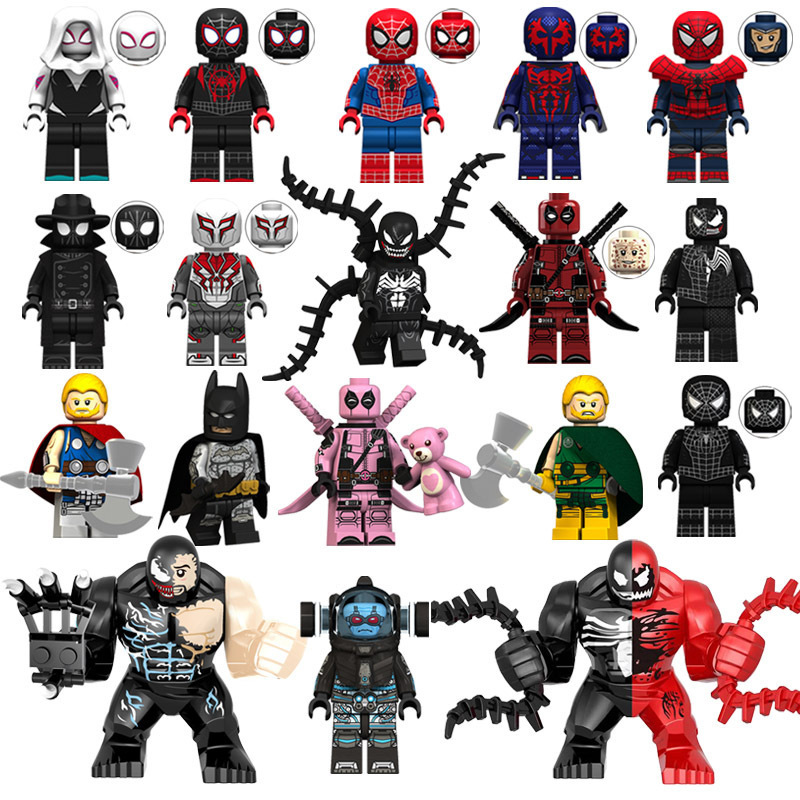 MOC 18 Styles Super Series Building Blocks Minifigures Small Particle Assembly Toys