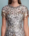 Heavily Beaded Evening Gown