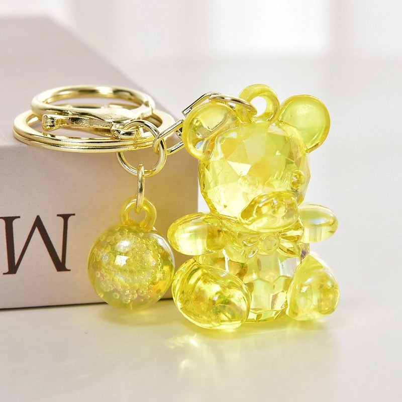 Cute Bear Arylic Unisex Bag Pendant Keychain