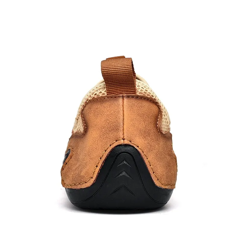 Men Leather Casual Shoes Breathable Designer Sneakers Men Luxury Brand Loafers Men's Driving Shoe Classic Moccasins Plus Size 48