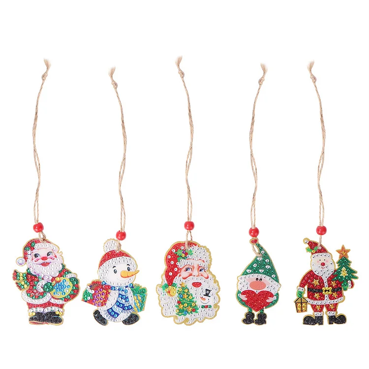 Christmas Diamond Drill Dots Painting Crystal Xmas Trees Hanging Pendant gbfke