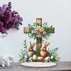 Acrylic 2D Flat Print Easter Cross DIY Desktop Diamond Art Kit for Bedroom Table