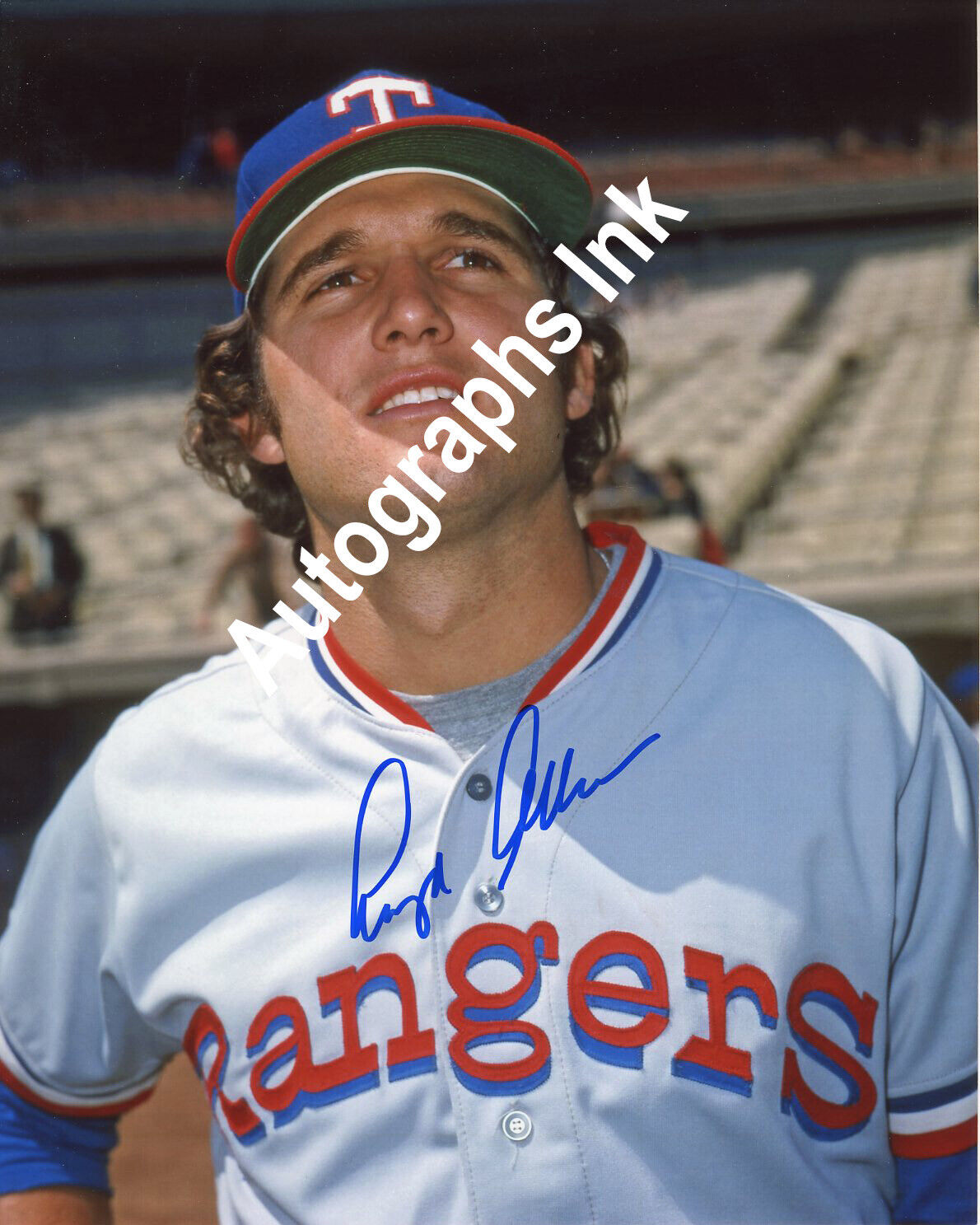 Lloyd Allen Autographed 8x10 Texas Rangers #3 Topps Vault