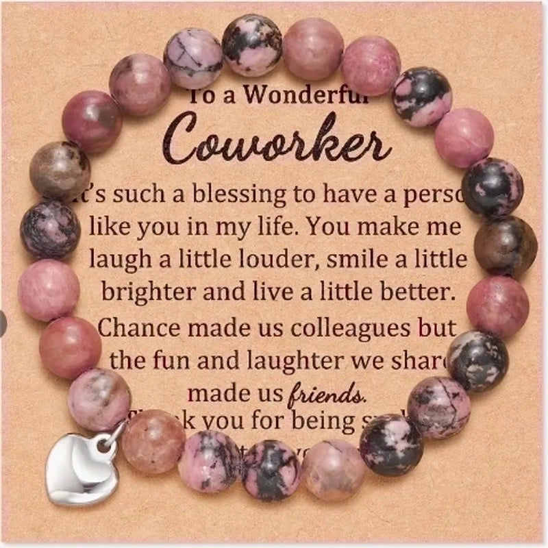 2 Pieces Retro Geometric Natural Stone Handmade Bracelets