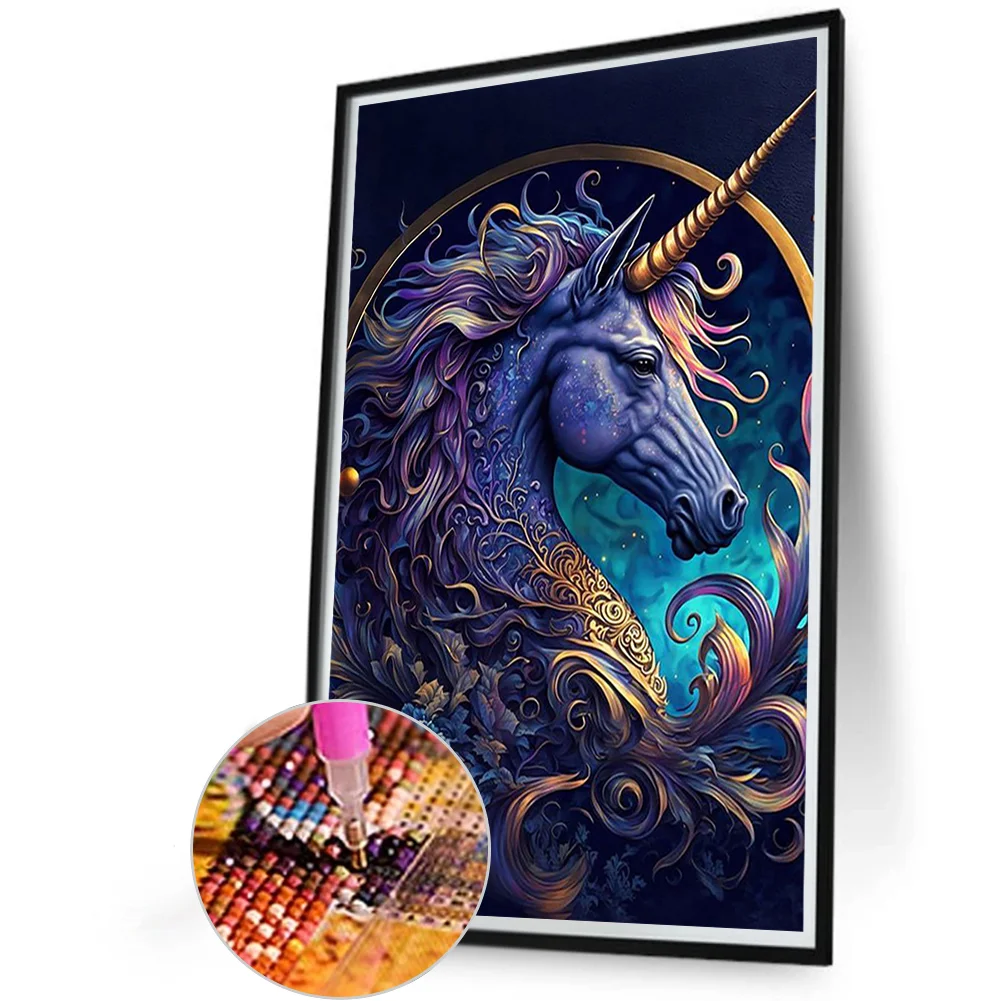 Partial AB Diamond Painting - Full Round Drill - Unicorn(Canvas|45*65cm)