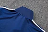 Joyfball 2025/2026 Real Madrid Long Zipped Jacket Retro Version Royal Blue Soccer Jersey 1:1 Thai Quality 