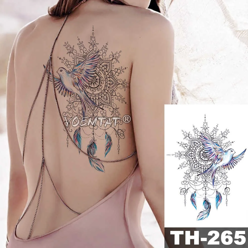 Sdrawing Geometric Rose Fox Wolf Waterproof Temporary Tattoo Sticker Swan Elk Animals Flash Tattoos Body Art Fake tatoo