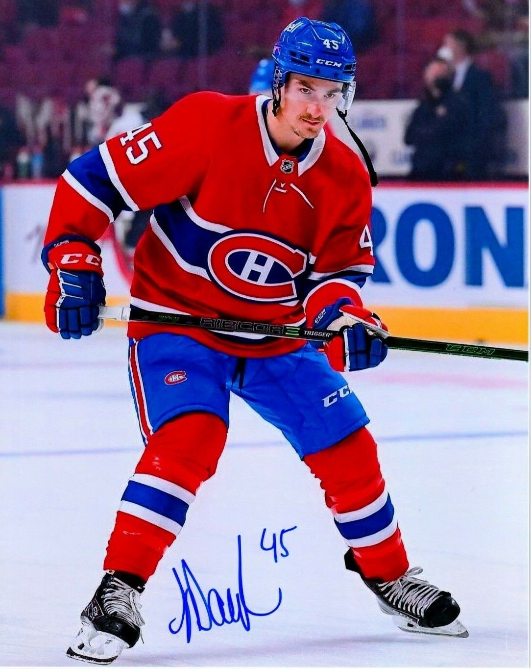 LAURENT DAUPHIN autographed SIGNED MONTREAL CANADIENS 8x10 Photo Poster painting