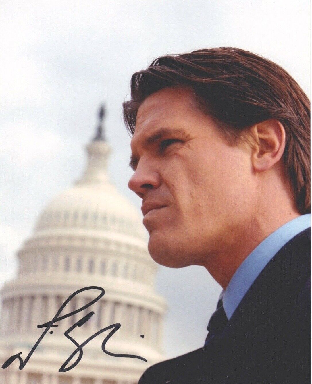 Signed Original Color Photo Poster painting of Josh Brolin of Milk