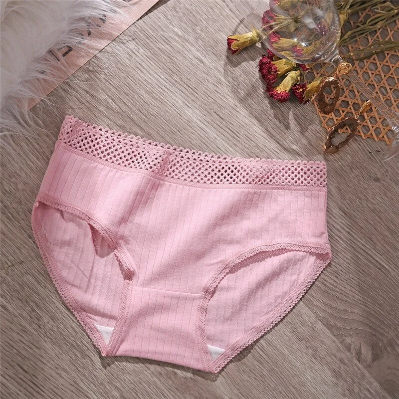 FINETOO Women's Cotton Panties Hollow Waist Sexy Underwear Soft Briefs for Women Female Lingerie Fashion Ladies Underpants L-2XL