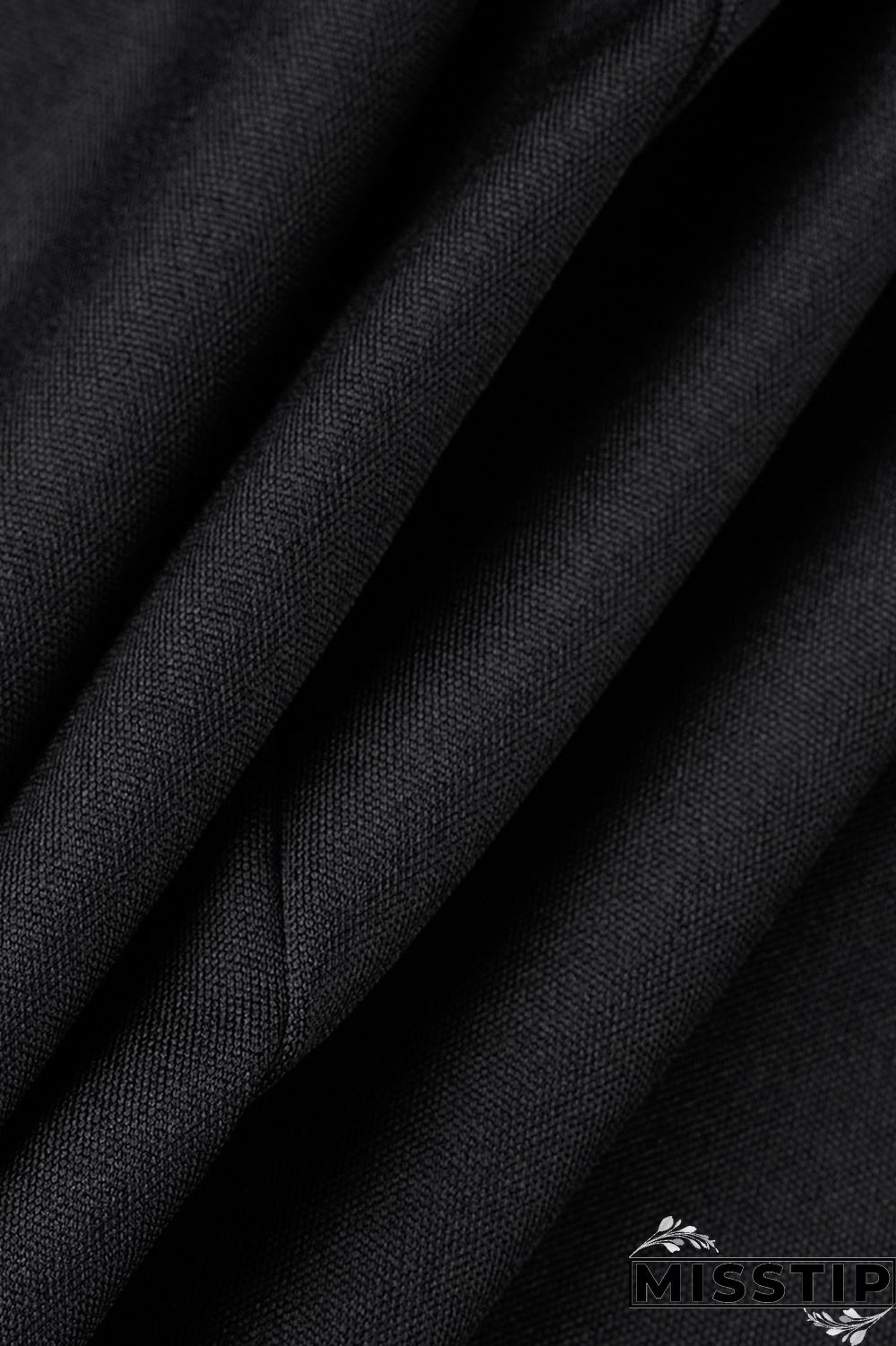 Black Casual Solid Patchwork Turn-back Collar Long Sleeve Two Pieces