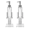 Nutcracker Acrylic Soap Pump Dispenser Refillable Gel Liquid Container for Home