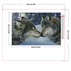 (60*40cm)Snow Wolf - Round AB Drill Diamond Painting