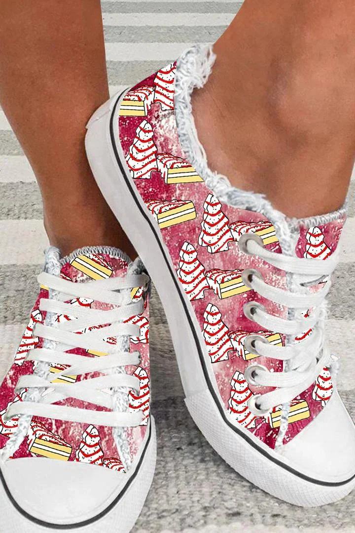 Christmas Tree Snack Cake Shoes