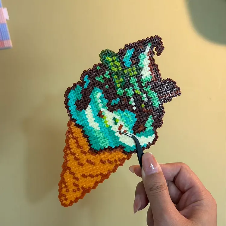 Mint Chocolate Icecream Cone Digital Pattern 