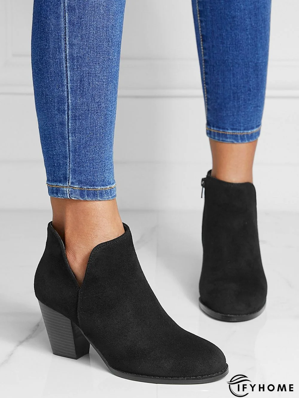 Solid Suede Casual Ankle Boots | IFYHOME