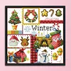 Winter-14CT Stamped Cross Stitch Kit(27x27cm)