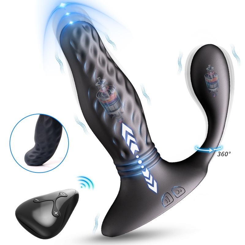Spiral 3 Thrusting 9 Vibrating Prostate Massger - Rose Toy