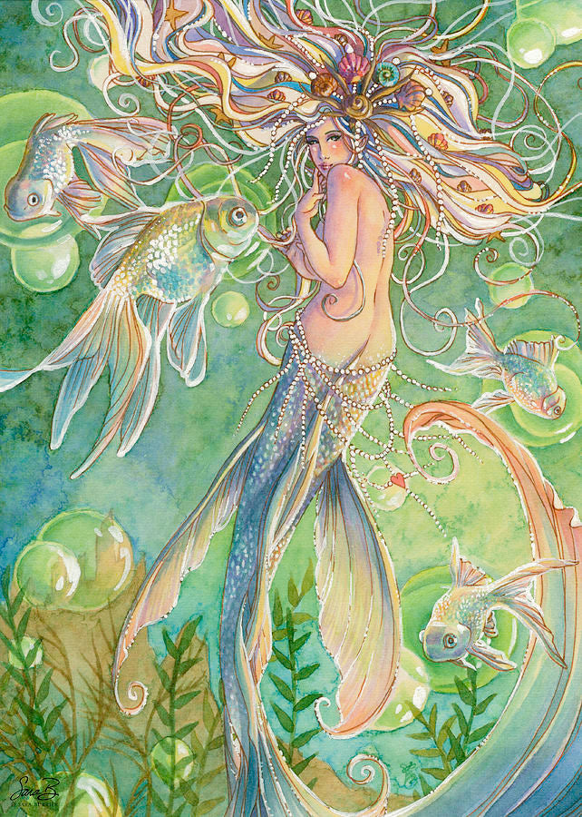 Fantasy Mermaid 30*50CM(Canvas) Full Round Drill Diamond Painting gbfke