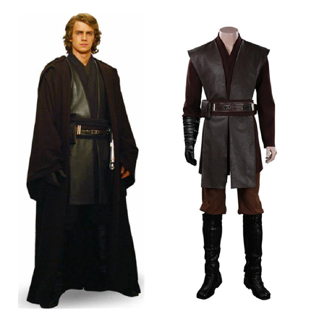 Movie Anakin Skywalker Outfits Halloween Carnival Suit Cosplay Costume