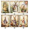 Retro Bunny - 11CT Stamped Cross Stitch - 40*60cm