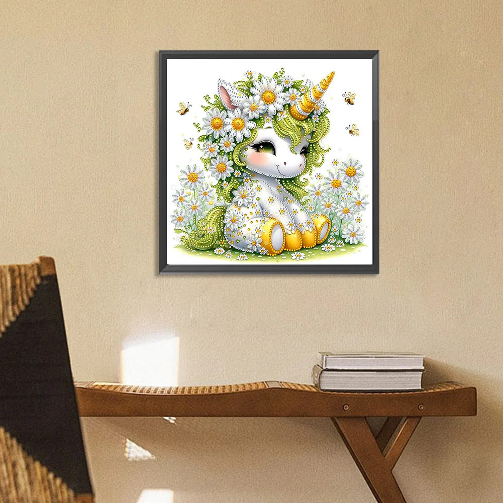 Diamond Painting - Partial Special Shaped Drill - Unicorn(Canvas|30*30cm)
