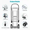 [US Local Warehouse] 2 in 1 Industrial Convertible Stair Climbing Car 1000 LBS Capacity Folding Hand Truck with Wheels for Transport & Moving