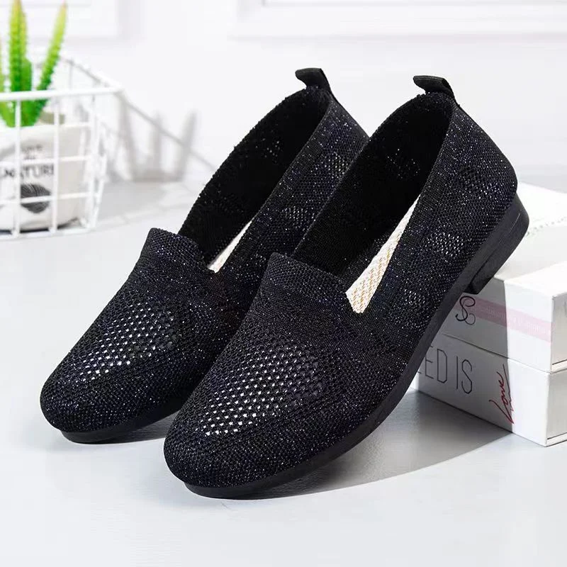 Weaving Breathable Loafers  Comfortable Walking Casual Flats Shoes