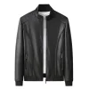 Men's Oversized Stand Collar Leather Jacket