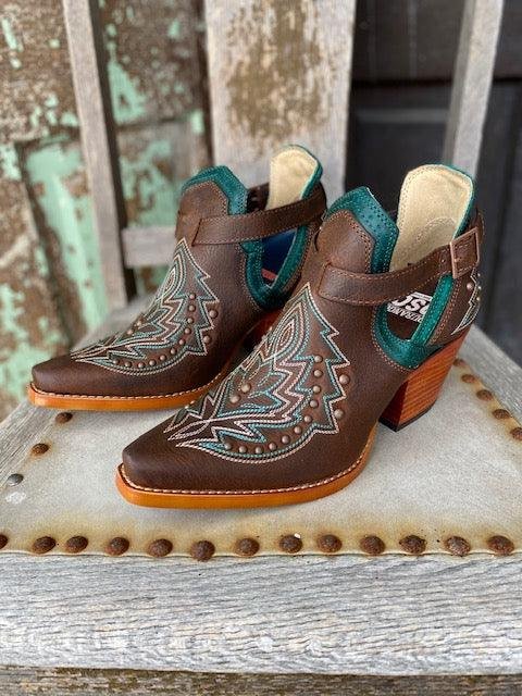 Durango Women's Crush Brown Studded Western Fashion Bootie DRD0404