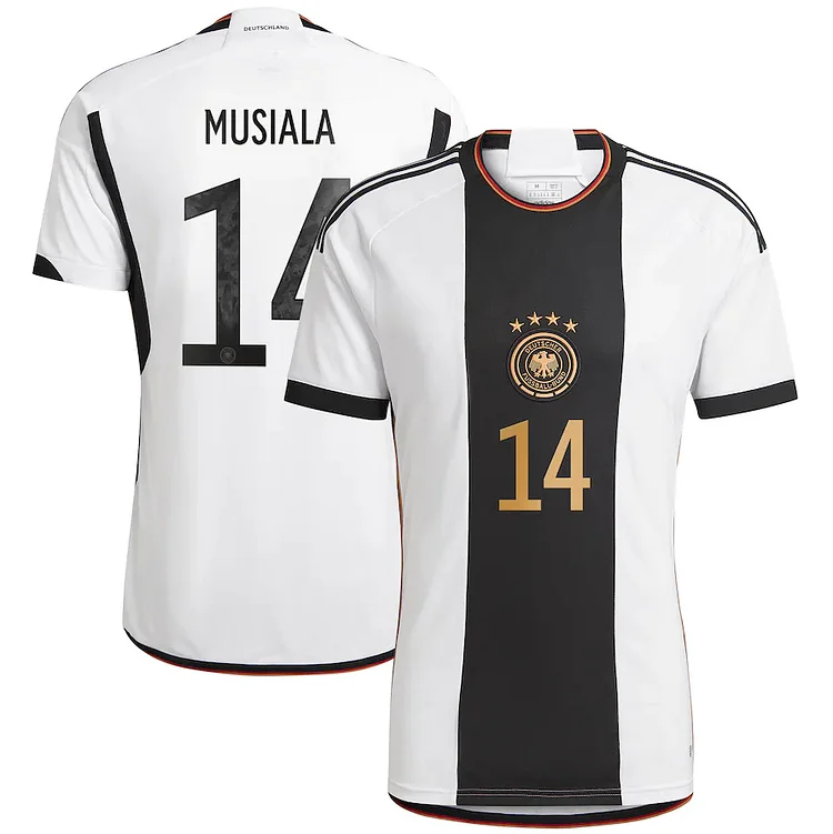 Deutschland Jamal Musiala 14 Home Tirkot WM 2022