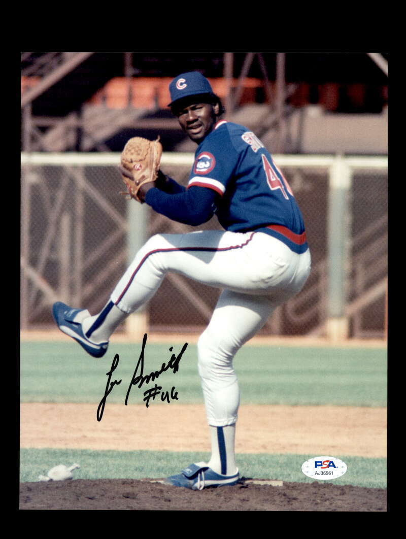 Lee Smith PSA DNA Cert Signed 8x10 Photo Poster painting Cubs Autograph