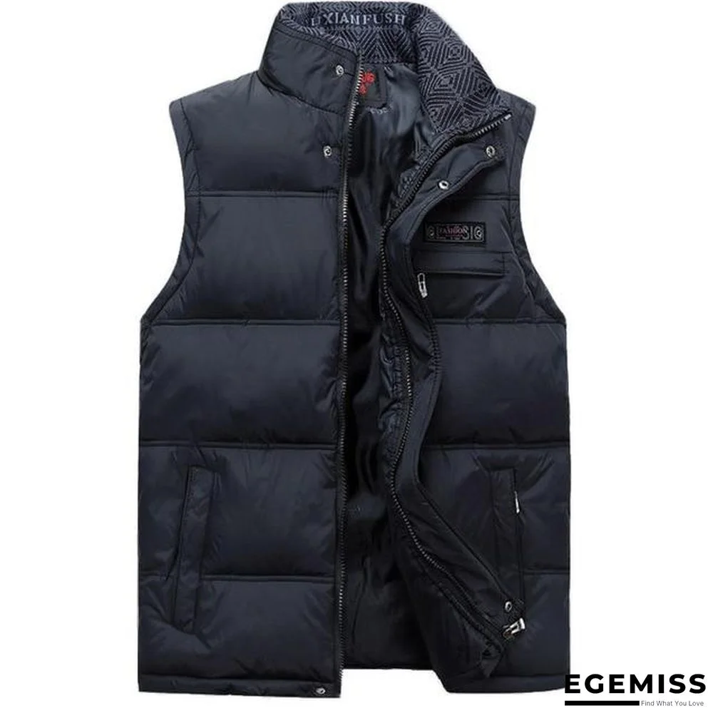 Men's Sleeveless Vest Homme Winter Casual Coats Male Cotton-Padded Men's Warm Vest  Men Waistcoat Plus size 4XL | EGEMISS