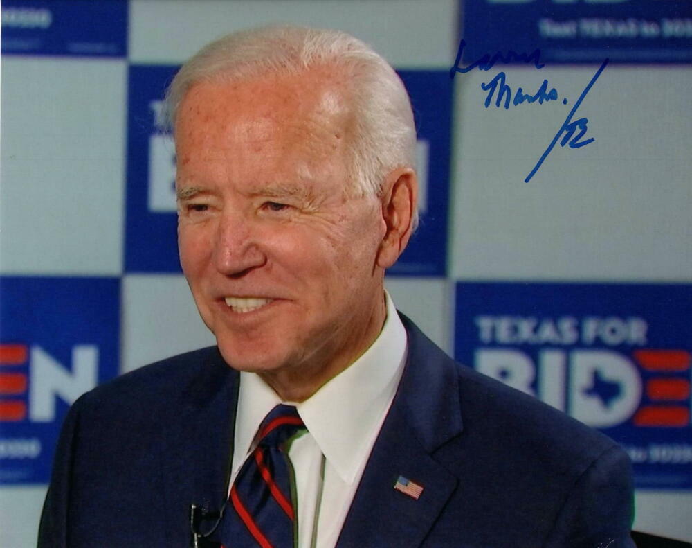 PRESIDENT JOE BIDEN SIGNED AUTOGRAPH 8X10 Photo Poster painting - ON THE STUMP IN TEXAS, ACOA