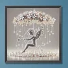 Chérubin parapluie d’art-peinture spéciale partielle au diamant-30*30cm