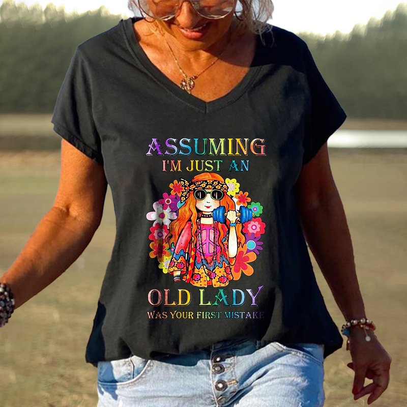 Assuming I'm Just An Old Lady Casual Graphic Tees