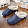 Unisex Plush Thickened Waterproof Cotton Indoors and Outdoors Slippers Thermal Shoes