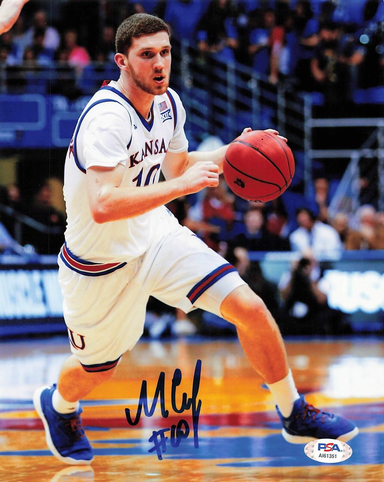 Sviatoslav Svi Mykhailiuk signed 8x10 Photo Poster painting PSA/DNA Autographed Kansas Jayhawks