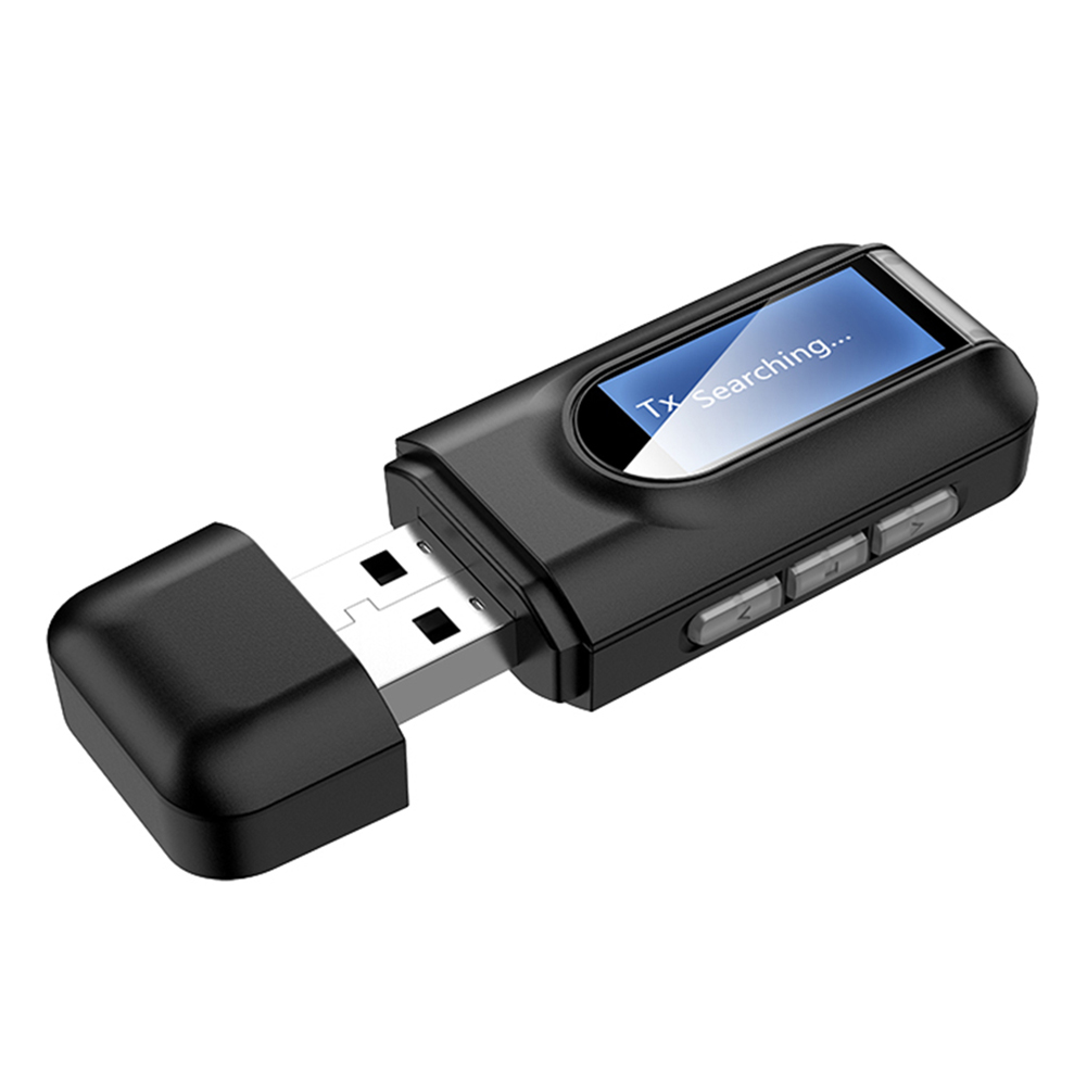 

LCD USB Bluetooth 5.0 Wireless Audio Transmitter Receiver 3.5mm AUX Jack, 501 Original