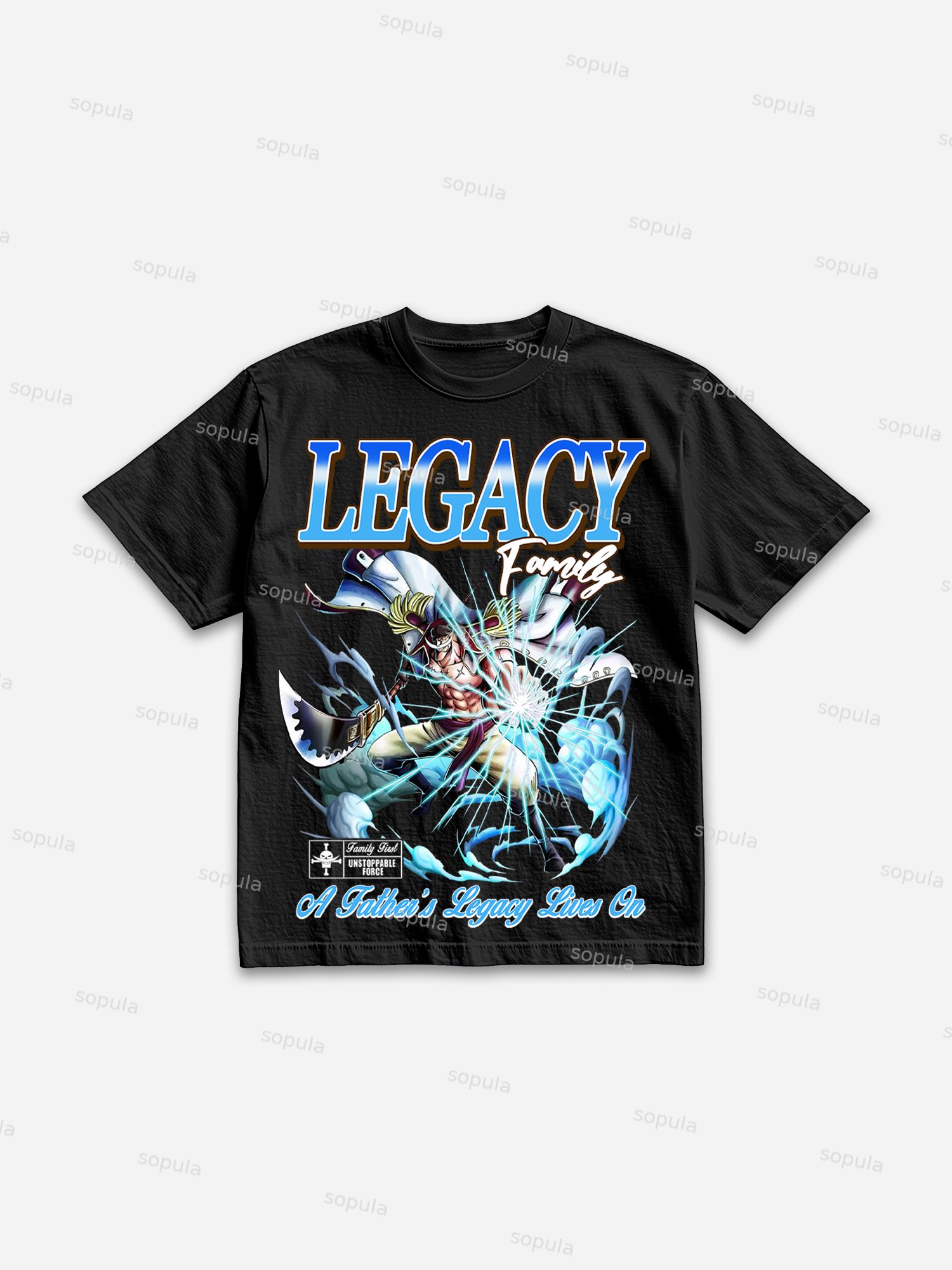 Anime Graphic Legacy Print Cotton T-shirt - SOPULA