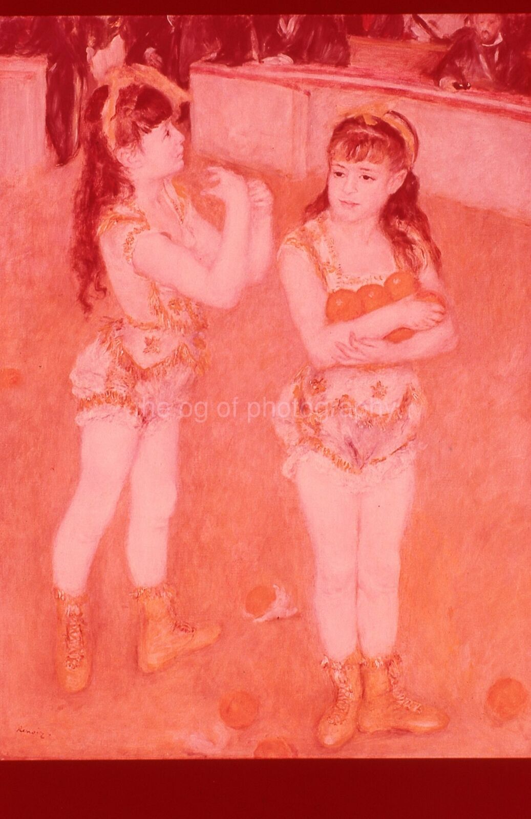 RENOIR Two Little Circus Girls 35mm FOUND ART SLIDE Photo Poster painting JD 011 T 5 G