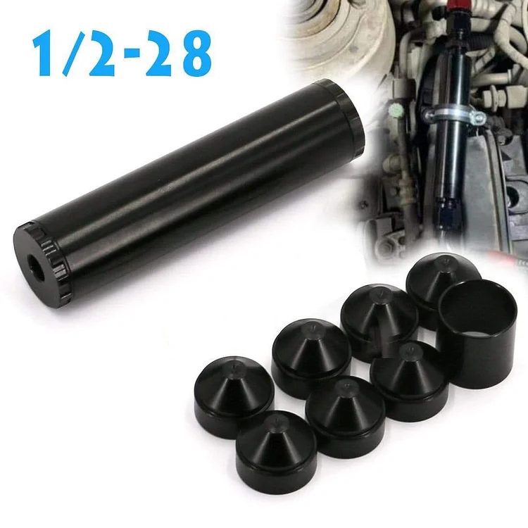 UTSAUTO Fuel Filter 1/2 28" 5/8 24'' New Model 6 Inch Aluminum Titanium Black