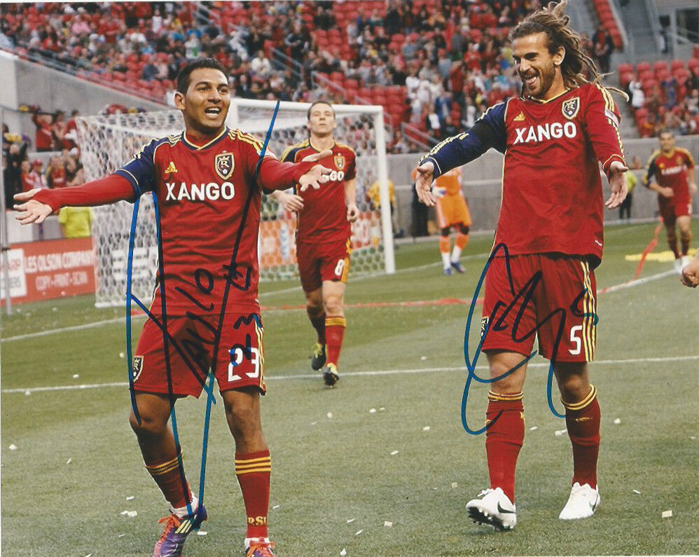 Real Salt Lake Kyle Beckerman Paulo Jr Autographed Signed 8x10 MLS Photo Poster painting COA